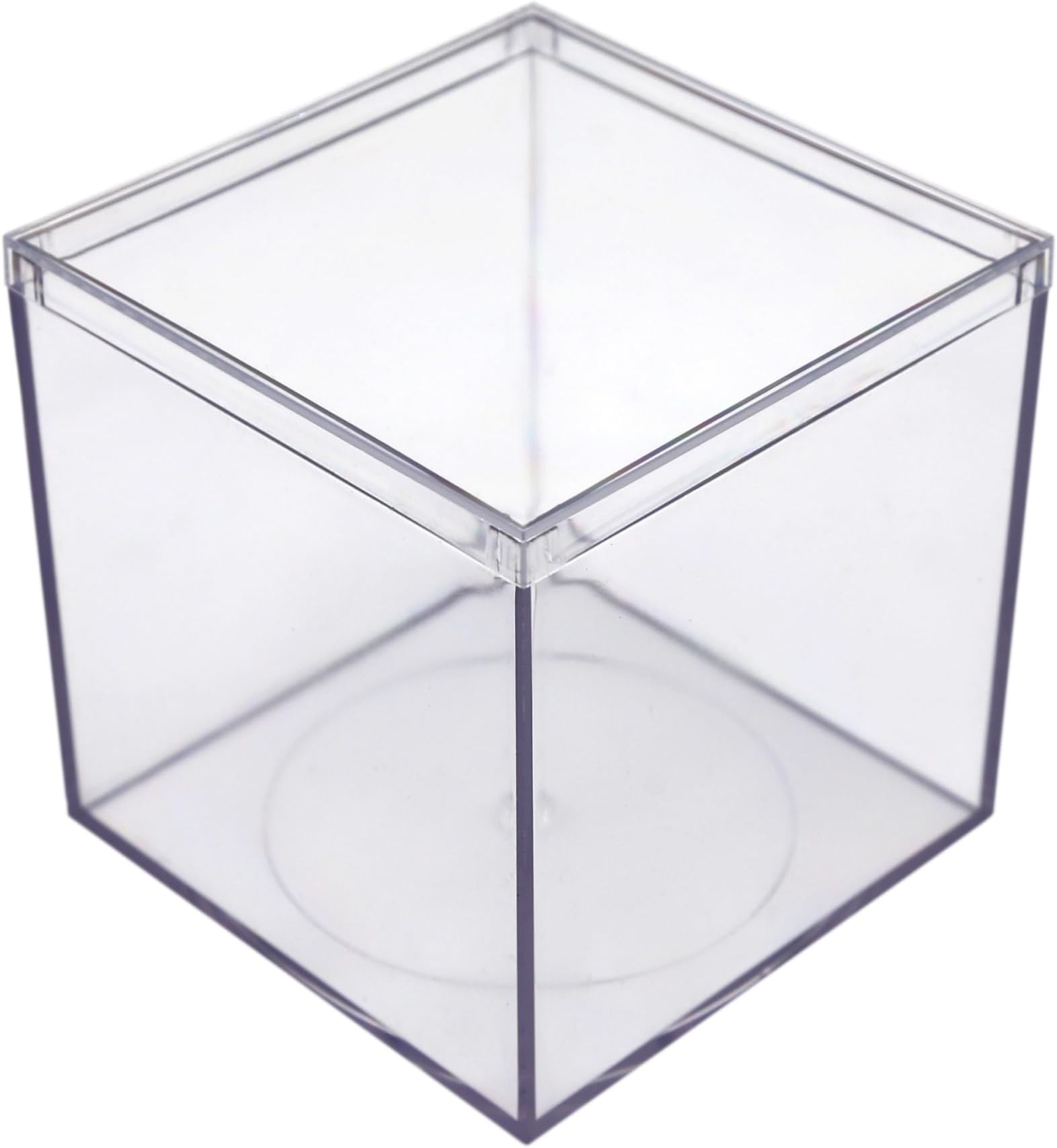Clear Plastic Box - 4" Square X 4" Tall - 25 Boxes Per Pack