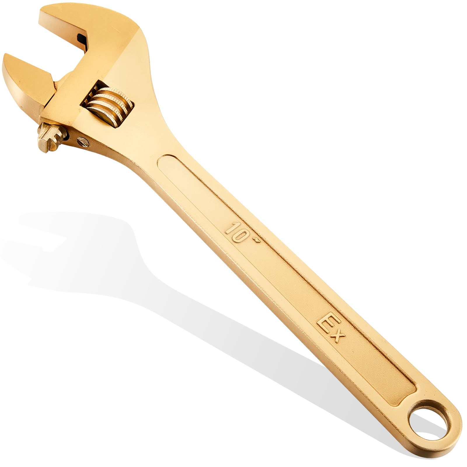 Hicarer 10 Inch Non-Sparking Adjustable Wrench, Aluminum Bronze Tool