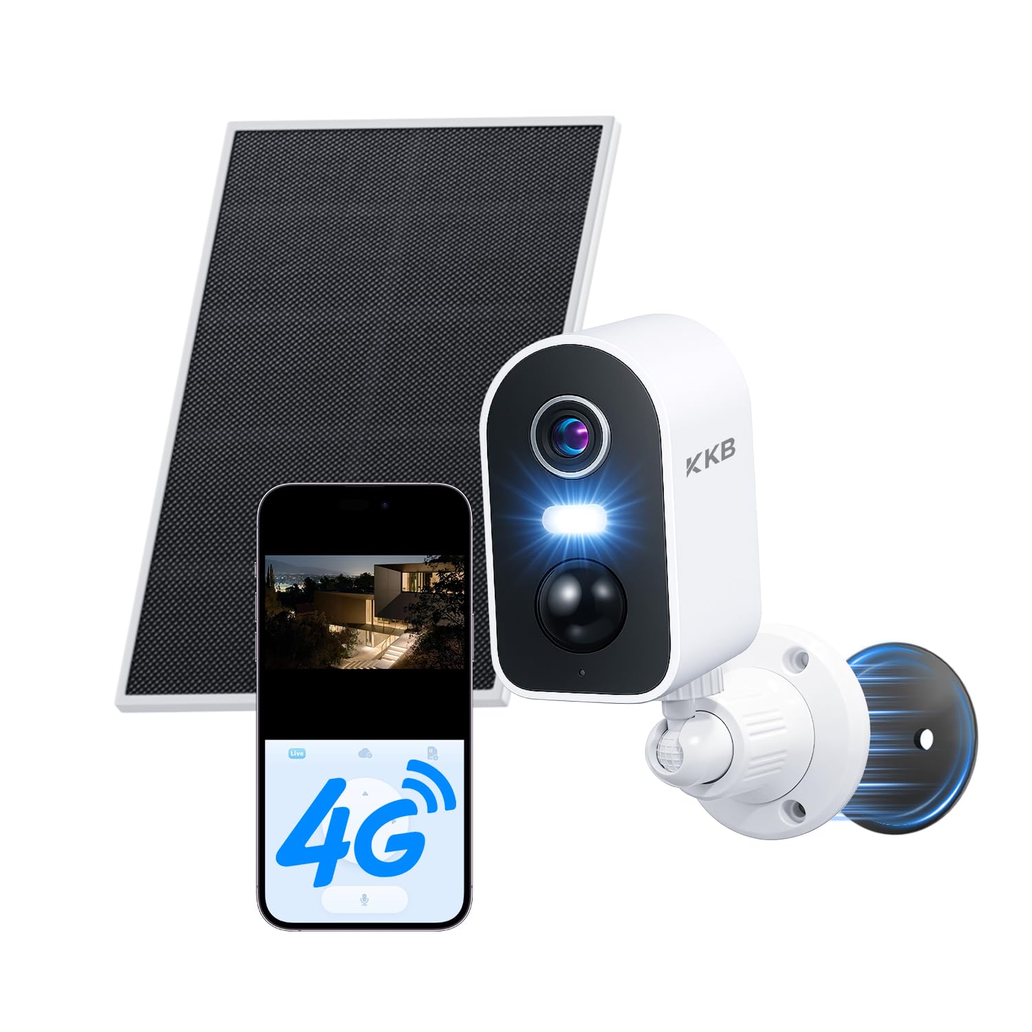 Amazon.com: KKB 4G LTE Cellular Security Camera Magnetic, No WiFi
