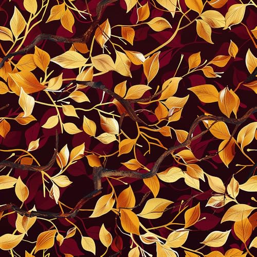Vinilo decorativo para ventana Boho Brown Gold Leaf 15.7x118 in miniatura 7