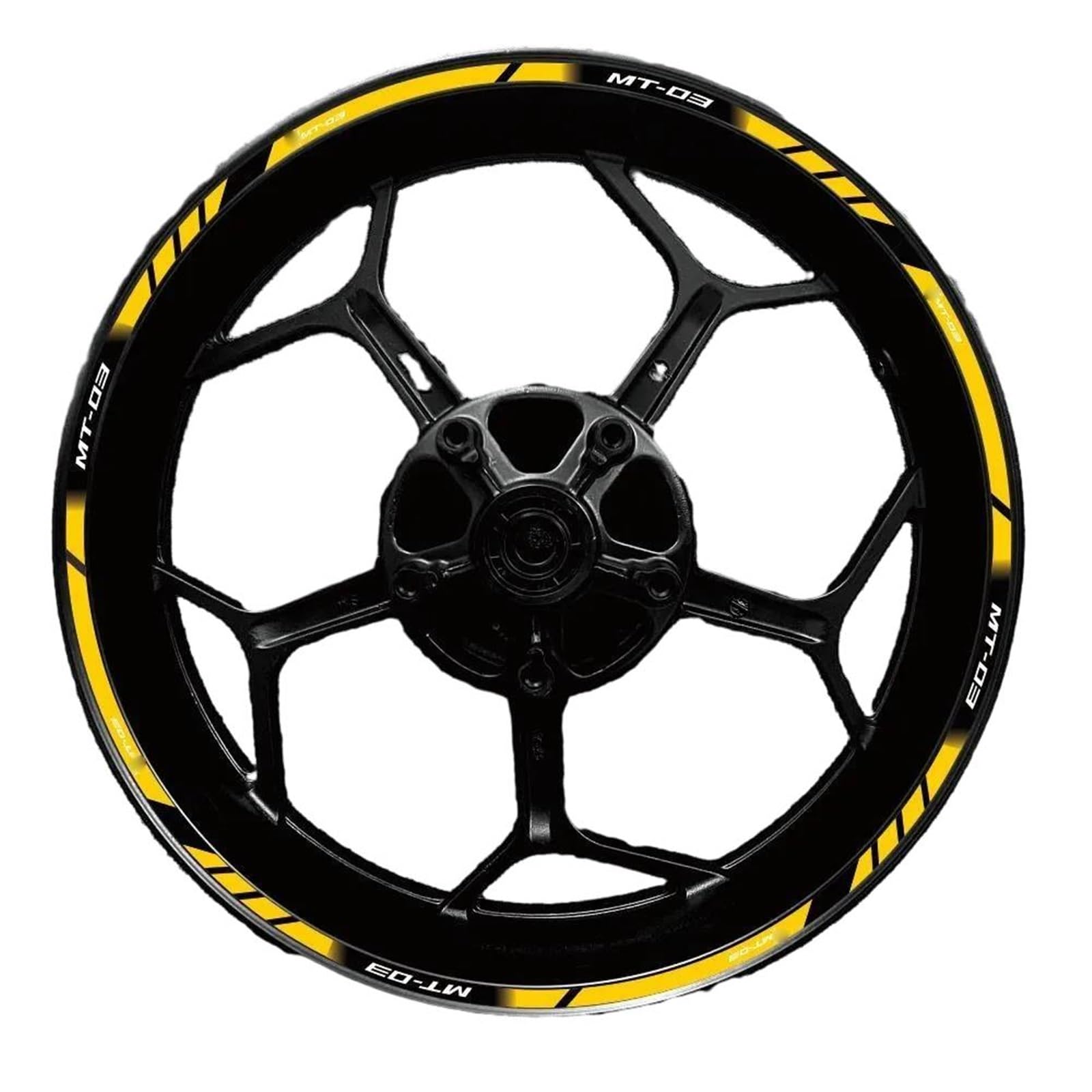 Applique for for MT-03 Mt03 17 Inch Motorcycle Wheel Hub Modified Rim Decal Decoration Waterproof Reflection Sticker(25)