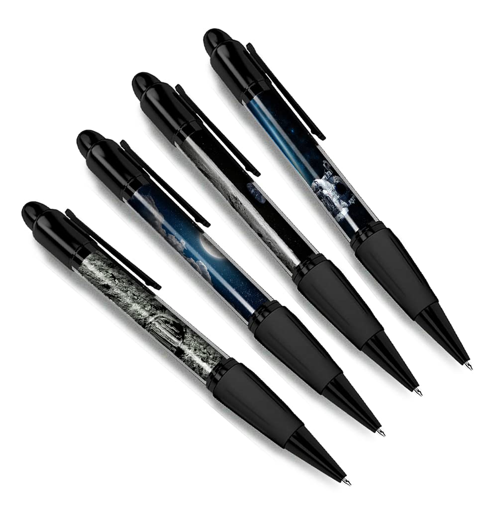 DV DESIGN Set of 4 Moon Black Ballpoint Pens