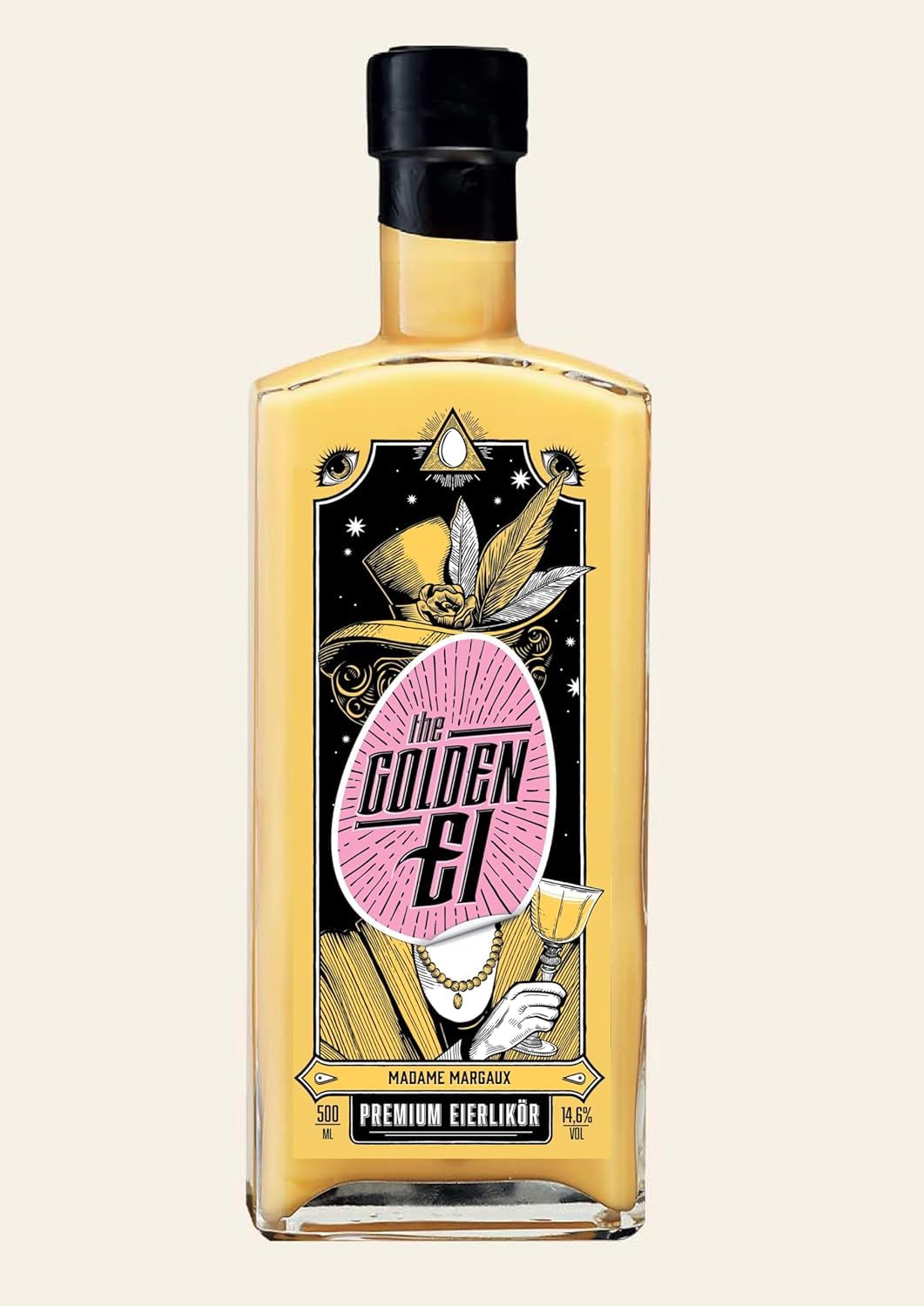 GOLDEN EI - Premium Eierlikör aus Freiland Eiern und echtem karibischen Rum in der 500 ml Glasflasche - Made in Germany - Der goldene Moment für echte Genießer (500 ml) Das perfekte Geschenk zu Ostern