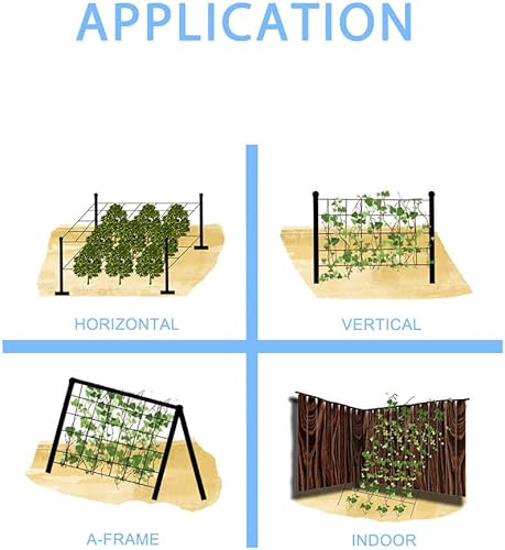 Miniatura 3 de Rollo de red de enrejado verde resistente, 47 x 328 pies, red de enrejado verde para plantas trepadoras