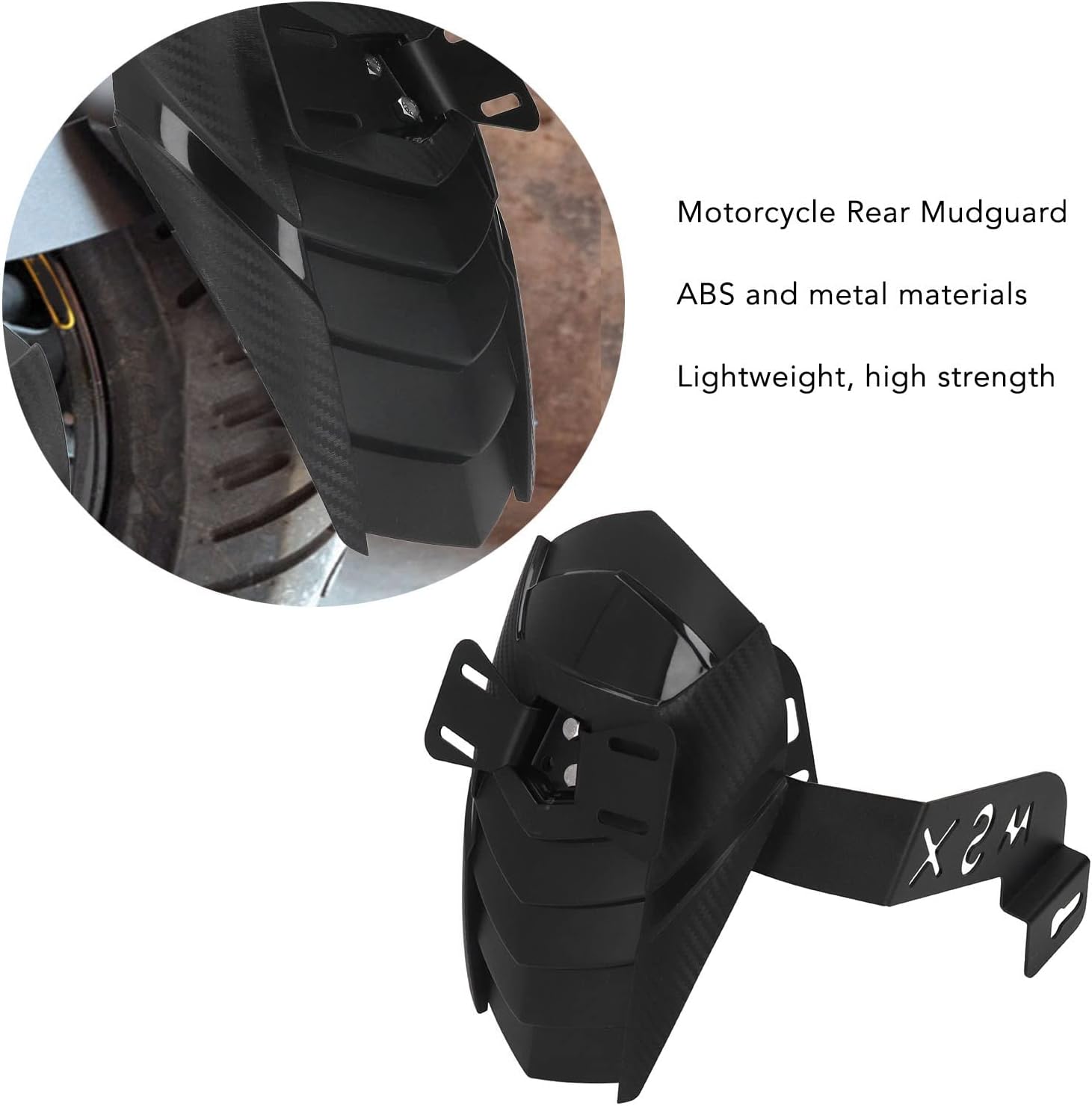 Motorcycle Rear Guard Universal Car Exterior Mudguard Black Strong Strength Wheel Protective Replacement for Msx125 Sf