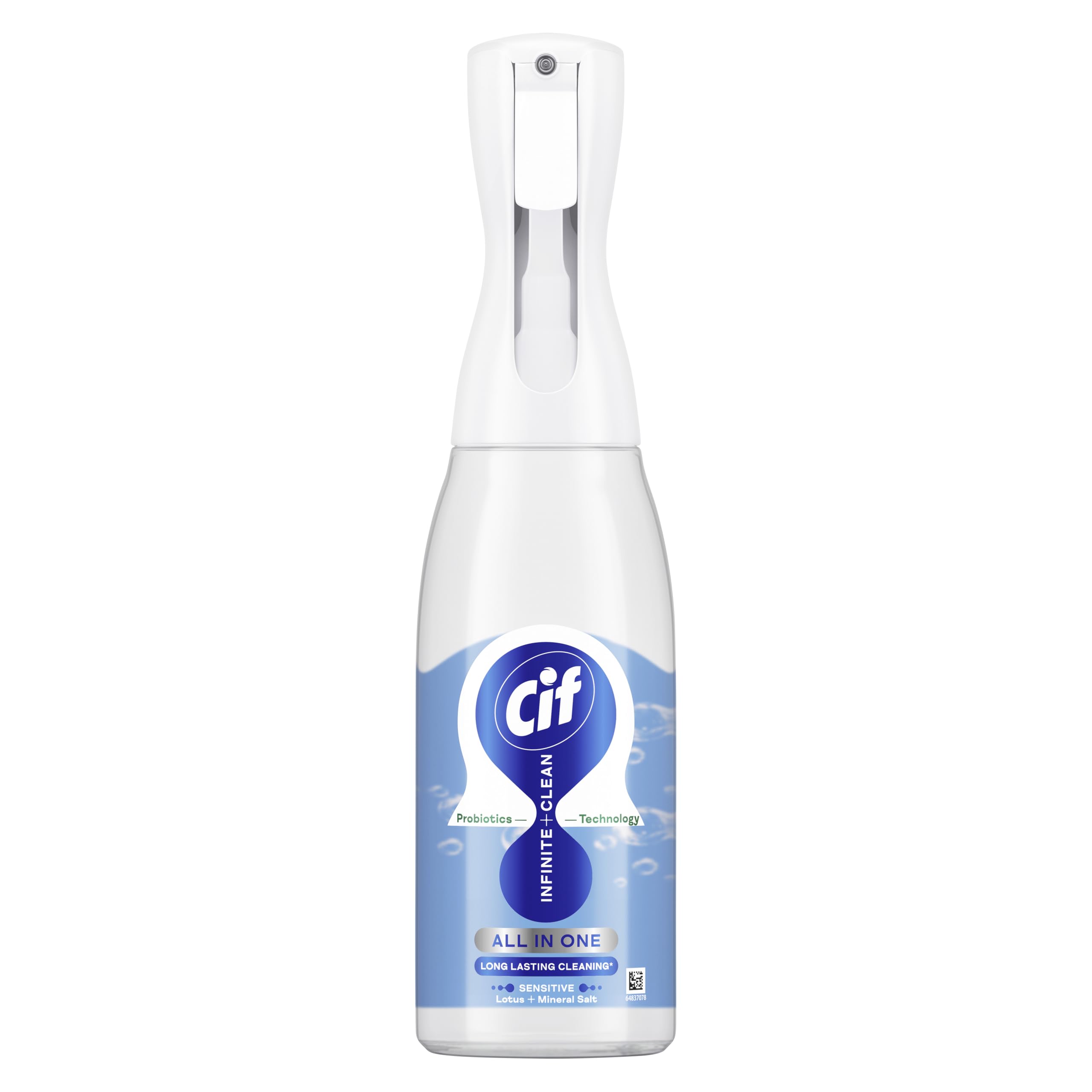 Cif Infinite Clean Sensitive All In One Cleaner Spray - Lotus & Mineral Salt - Probiotics Technology - 590ml
