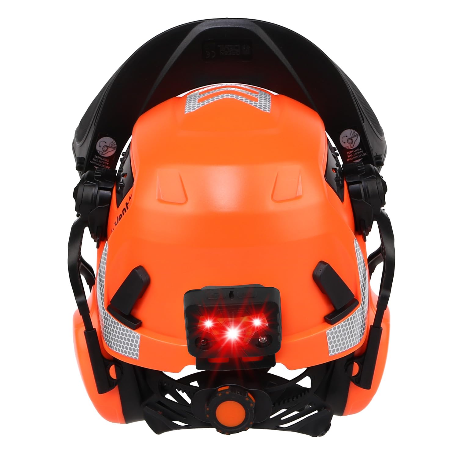 GREEN DEVIL VOLTEK Forest AIR Profi-Set - Forst- & Höhenarbeits-Schutzhelm EN12492 Zertifiziert, 5-in-1 System mit Metallnetzvisier & SNR 31dB Gehörschutz + Helmleuchte Profi-Set