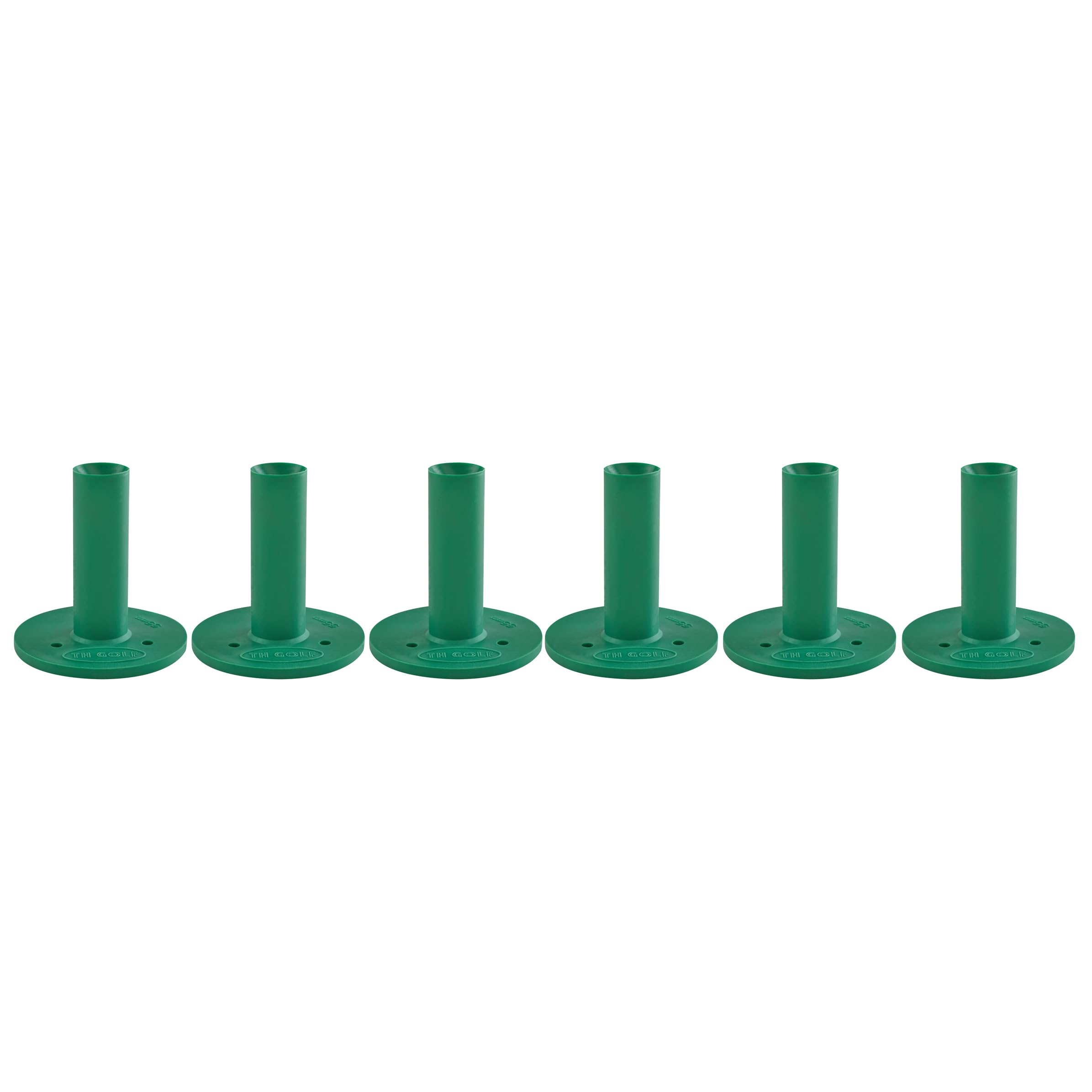 TH Golf Premium Rubber Golf Tees – Pack of 6 – Durable, Long-Lasting Tees in Multiple Sizes & Colours for Drivers, Woods & Irons (55mm Green)
