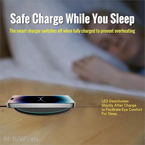 Miniatura 6 de Cargador inalámbrico de 15 W con certificación rápida compatible con iPhone (1615141312X8, Samsung (S24S23S22S20S10S9S8Note8910 y otros teléfonos