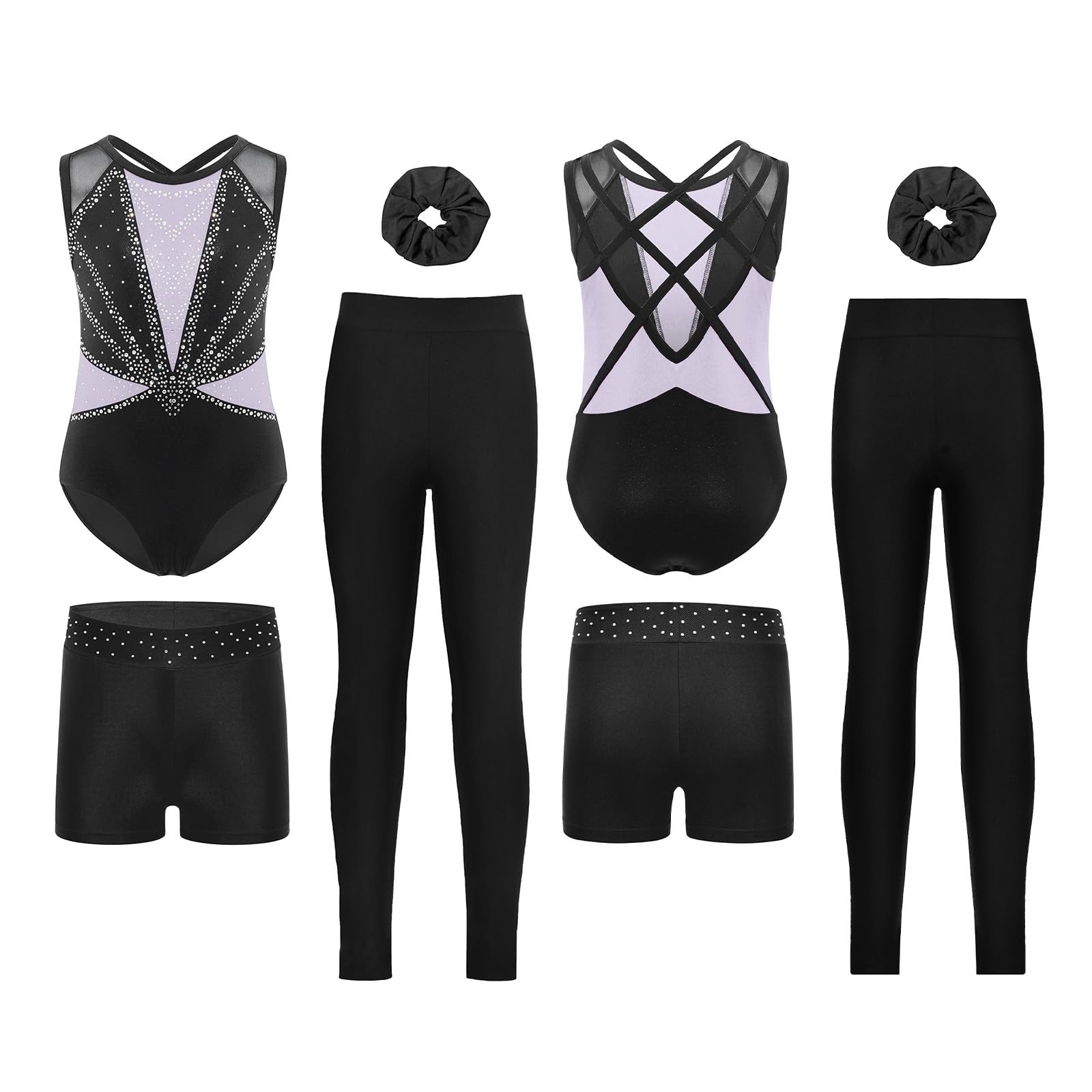 Bambini Body Ginnastica Artistica Maniche Lunghe Con Shorts Body Ginnastica Con Pantaloncini Outfit Per Allenamento Da Pantaloncini
