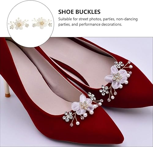 Miniatura 2 de Holibanna 1 par de hebilla de zapato decorativo flor zapatos accesorios para zapatos nupcial floral clip zapatos decoraciones elegantes zapatos