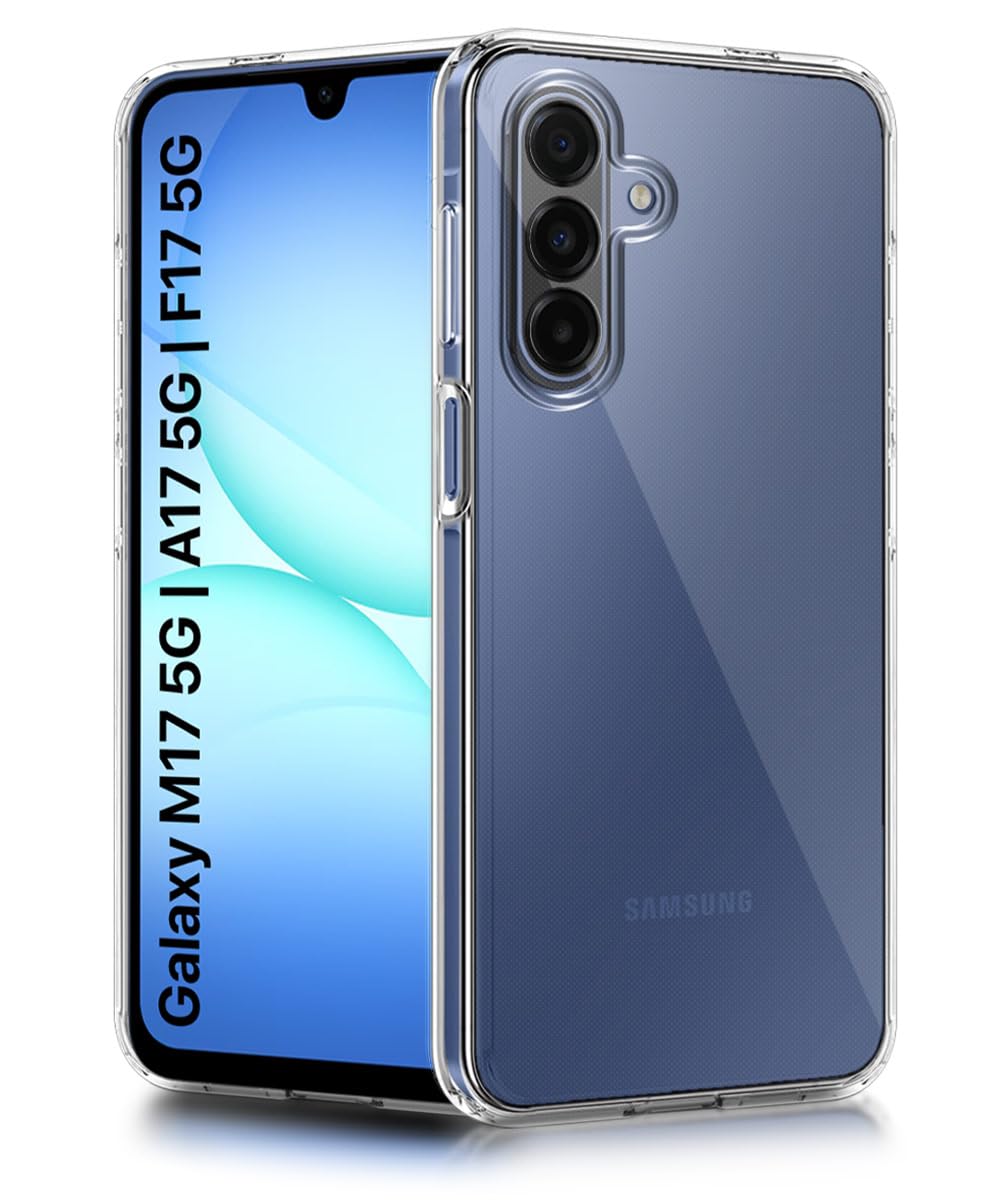 WOW IMAGINE Transparent Back Cover Case for Samsung Galaxy M17 5G | A17 5G | F17 5G | Raised Bumps for Full Device & Camera Protection Shockproof TPU Silicone Back Case Mobile Cover – Transparent-image-5