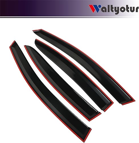 Miniatura 5 de waltyotur 4 unidades de visera de ventilación lateral para ventana lateral, protector de lluvia, deflector, estilo deflector, repuesto para Subaru