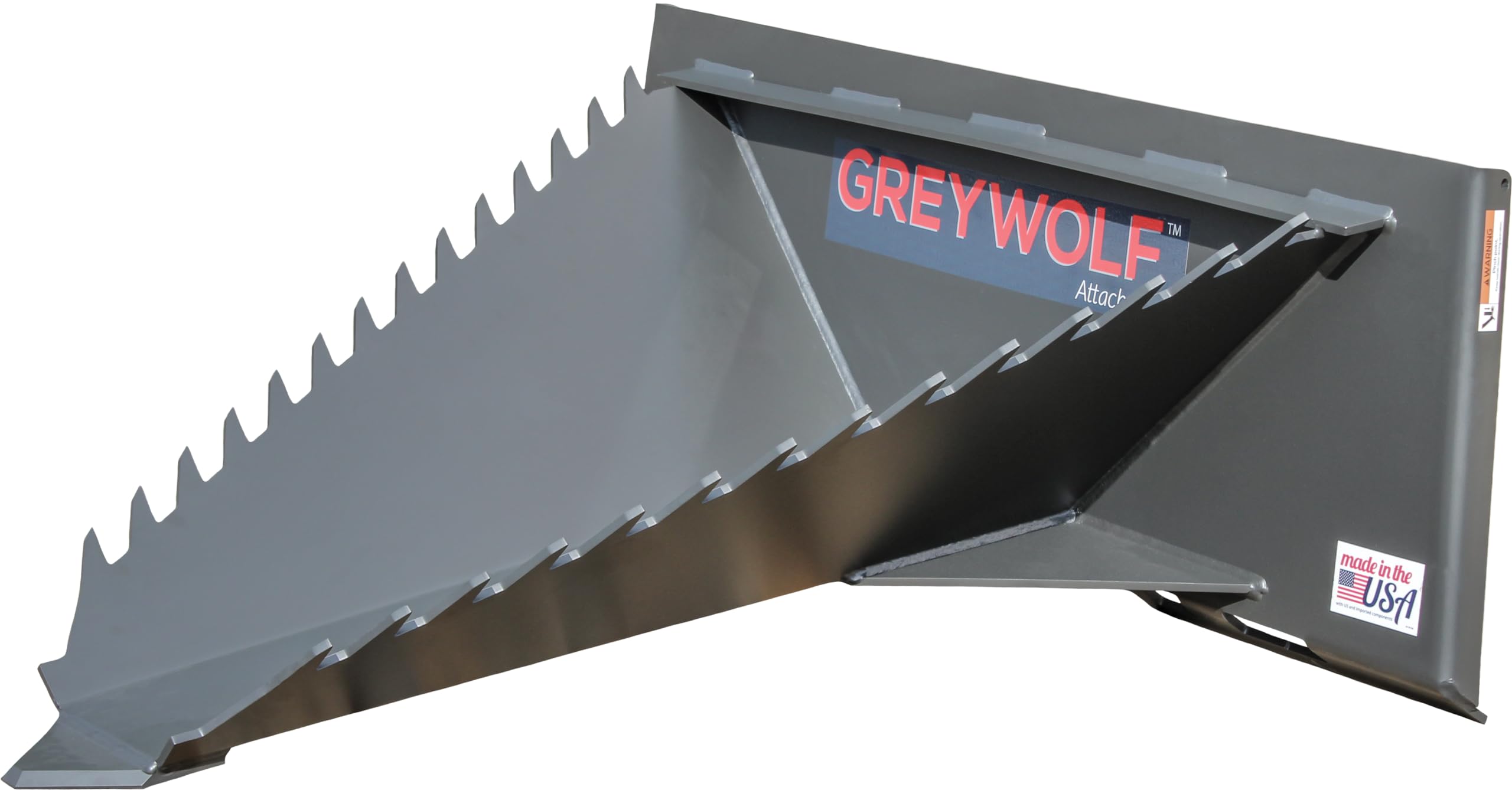 GreyWolf Skid Steer Stump Bucket - Made in USA - Free Freight