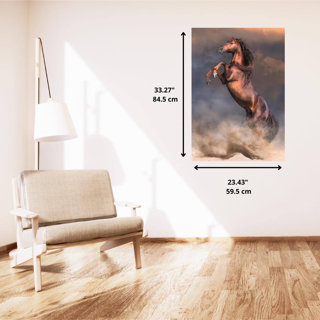 Puzzle Clementoni 500 Pièces – Wild Red Stallion – Format 49x36 Cm – Fabriqué En Italie – Collection High Quality Compact