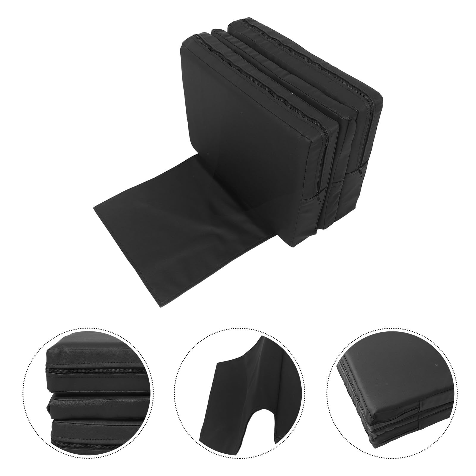 VILLCASE Coussin Rehausseur en Cuir PU Design Épais à Trois Couches Amovibles Absorption des Chocs pour Garçon et Filles pour Manucures et Coupes Fréquentes