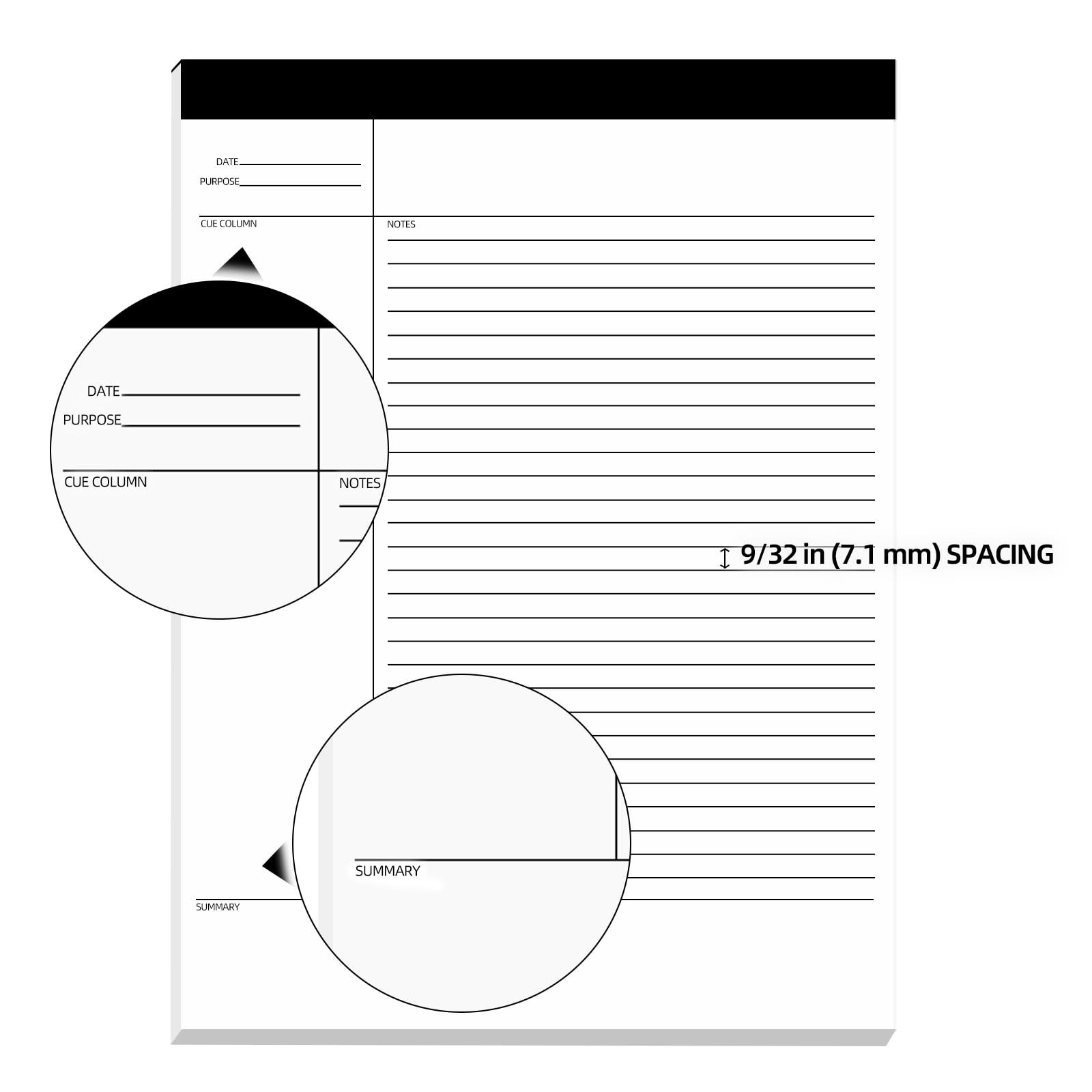 Uzant Notizblöcke 8,5 x 11, 300 Blatt College liniert Rechtsblöcke, liniertes Papier, Schreibblöcke, weiße Notizblöcke, Notizbuch für Büro, Business, Schule, College, 50 Blatt/Block, Briefkranz