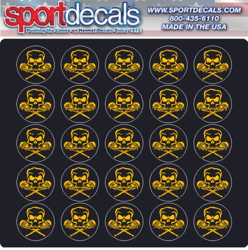 Sportdecals Lacrosse Skull 3/4