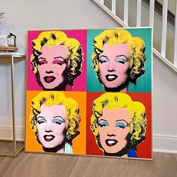 No257木枠付きキャンバスアート ヘプバーン マリリンモンロー