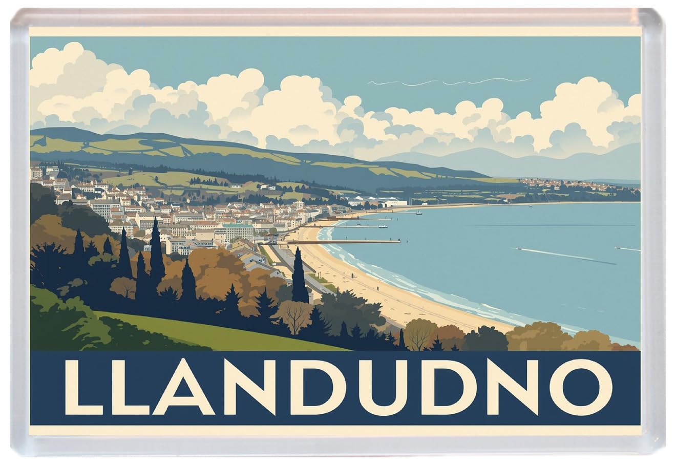 Llandudno - Wales - Jumbo Artistic Fridge Magnet 96 x 67mm BBSFHM3280