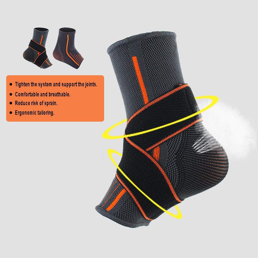 Semme Tobillera Calcetín Fascitis Plantar Compresión de Tobillo Esguince Deportiva con Soporte de Protector de Tobillos para Fitness y Alivio de Dolor de Hinchazón Tendinitis (Mujer)