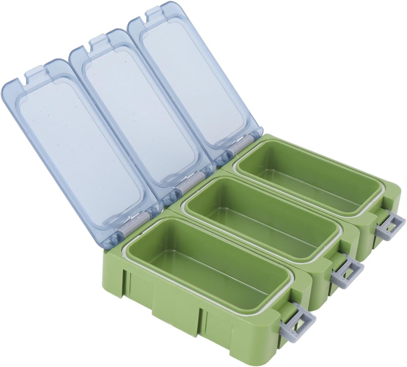 Small Tackle Box, Portable Fishing Tackle Organizer with Transparent Window and Luminous Seal for Anglers, Fishing Gear Storage (Green)