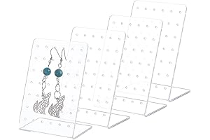 PH PandaHall 4 Pack Stud Earring Storage Organizer