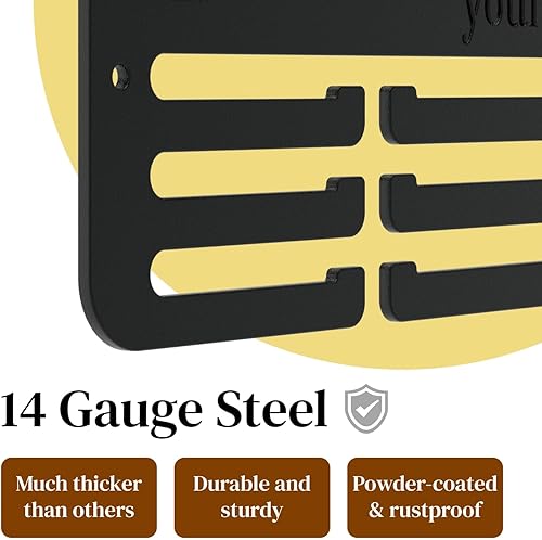 Miniatura 3 de Medal Hanger Display Holder Rack for Awards or Ribbons, Personalized Race Medal Display Running Medal Hanger Display Medal Holder for Wall, Custom