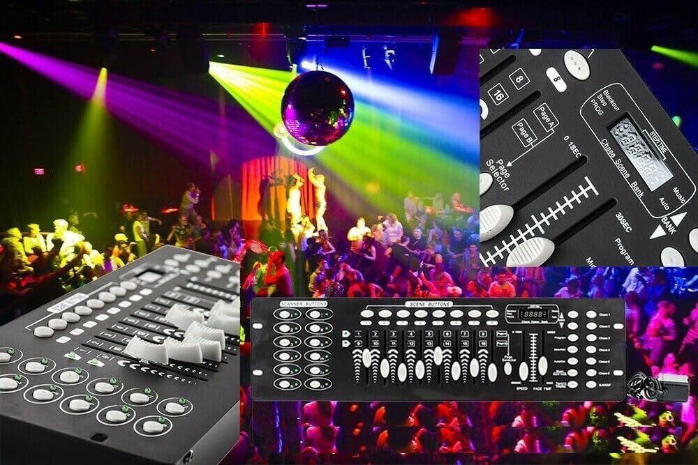 CENTRALINA DMX MIXER CONTROLLER LUCI DISCO EFFETTI DJ 192 CANALI DMX 512