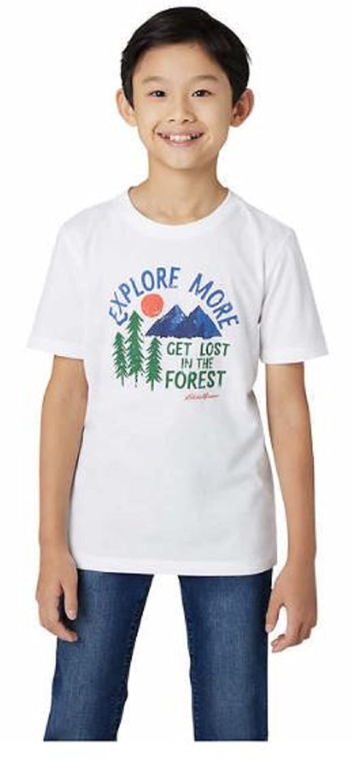 Eddie Bauer Youth Boy's 3 Pack Short Sleeve T-Shirts (as1, Alpha, l, Regular, Regular, Bright White, Large(14/16))