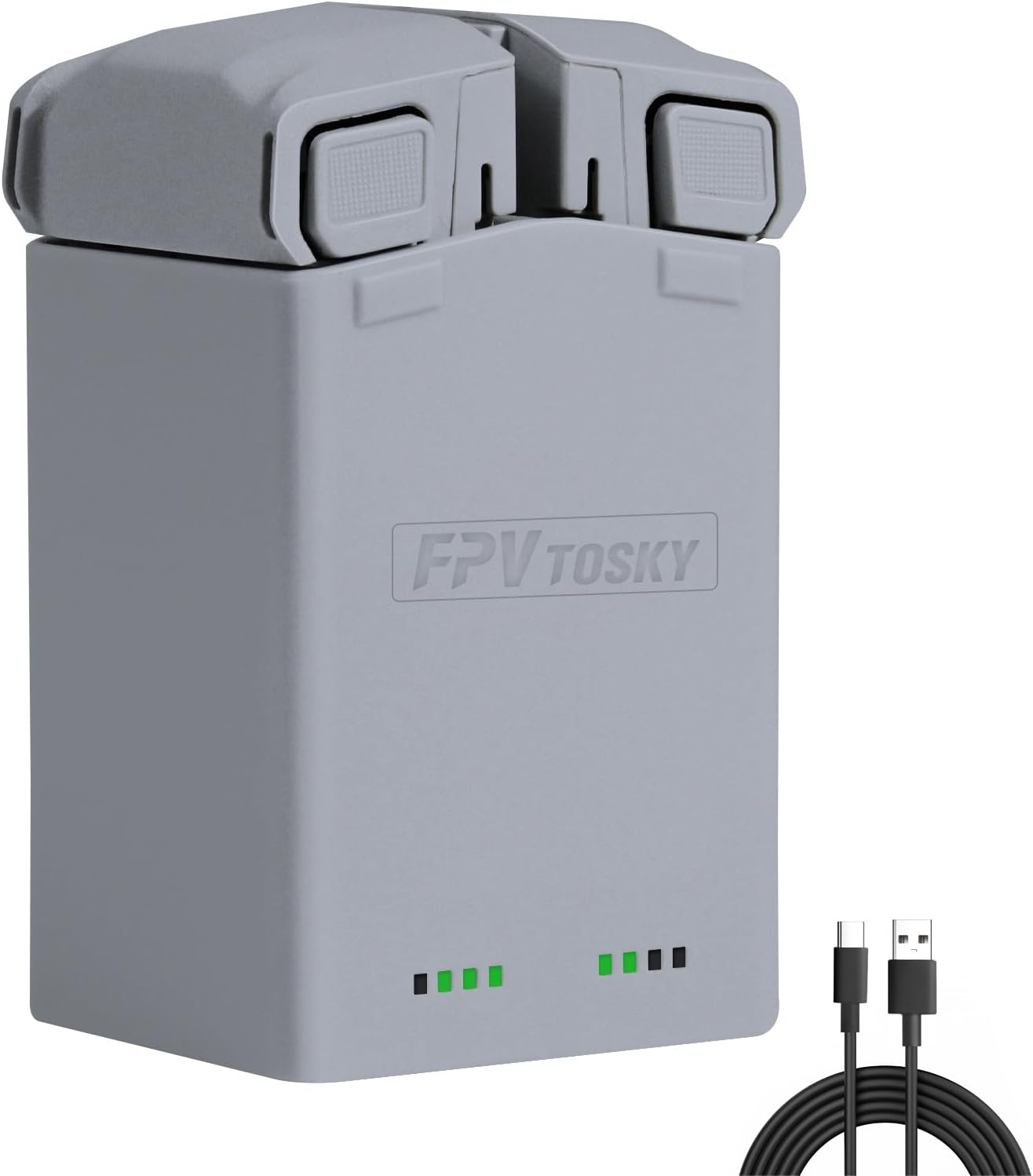FPVtosky Mini 5 Pro Battery Chargers, Two-Way Battery Charging Hub for DJI Mini 5 Pro/ 4/3 Drone Accessories, Dual Batteries Fast Charging
