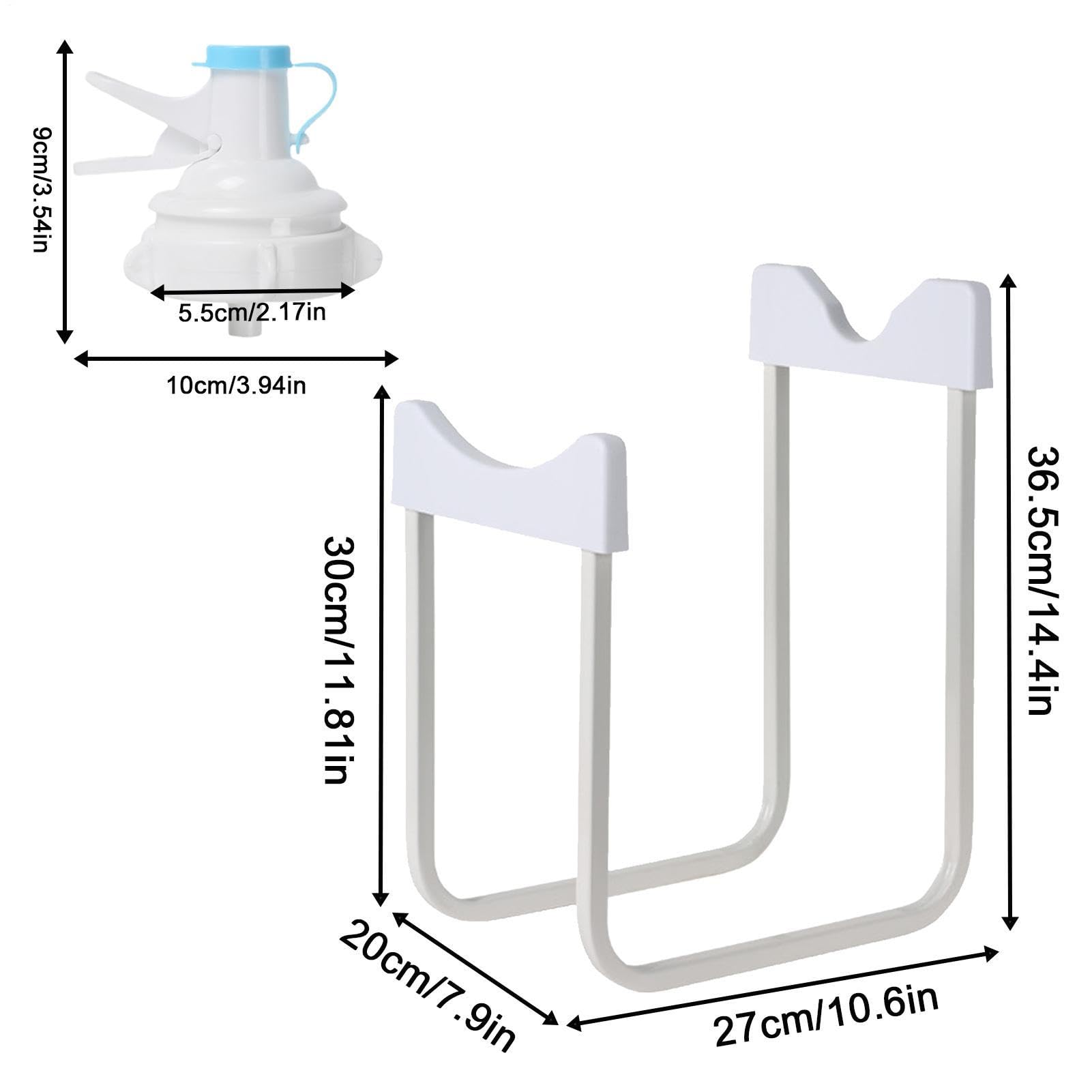 Support de distributeur d'eau pour bouteille de 3 à 5 gallons – Suppoort en fer robuste pour bouteilles non filetées de 55 mm, support d'eau de comptoir résistant à la rouille pour le camping