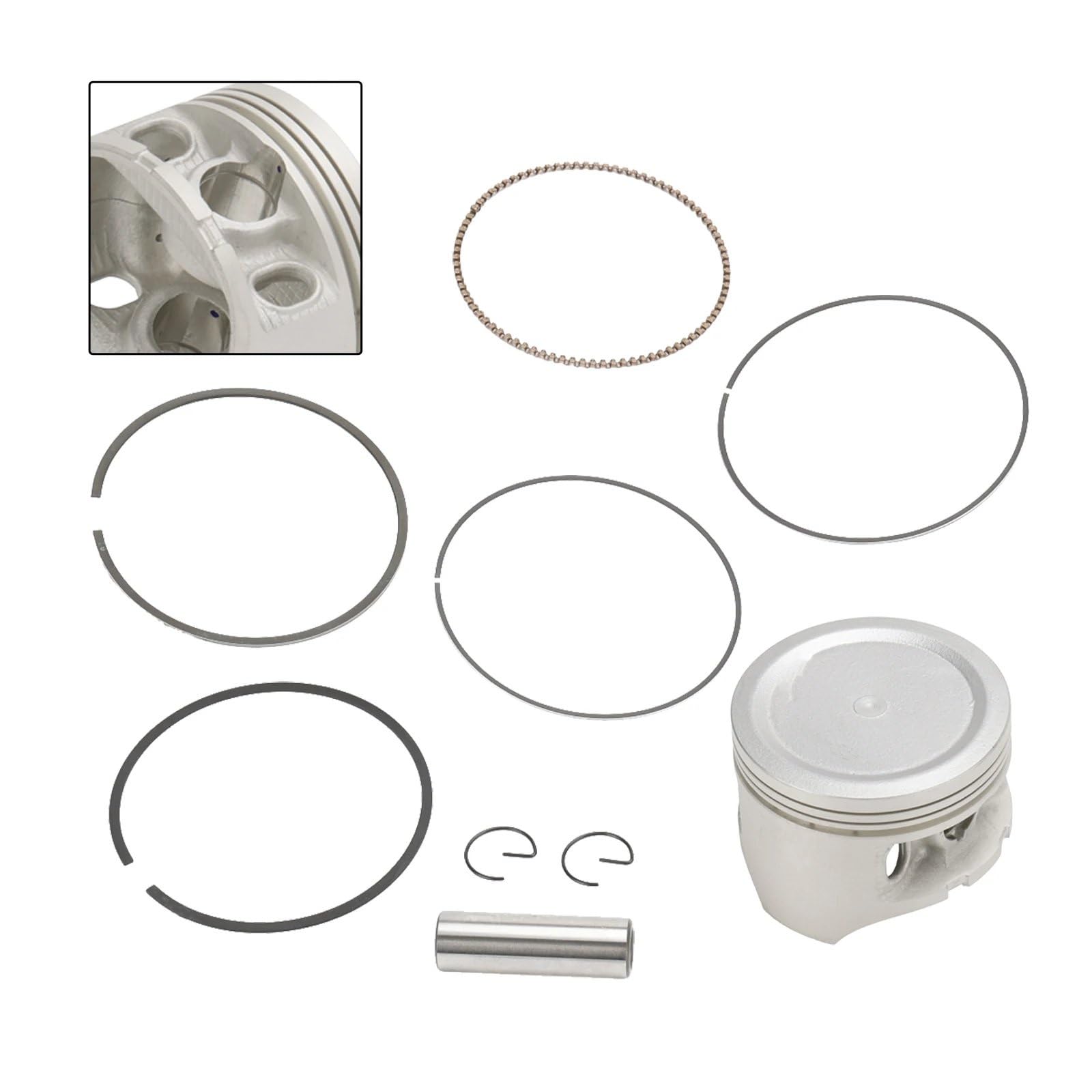 pistone motore fascia elastica Compatibile Con Rancher Per TRX350FE 2000 2001 2002 2003 2004 2005 2006 Kit Di Ricostruzione Fasce Elastiche Pistone Kit Pistone Alesaggio Standard 78,5 Mm 13103-HN5-670