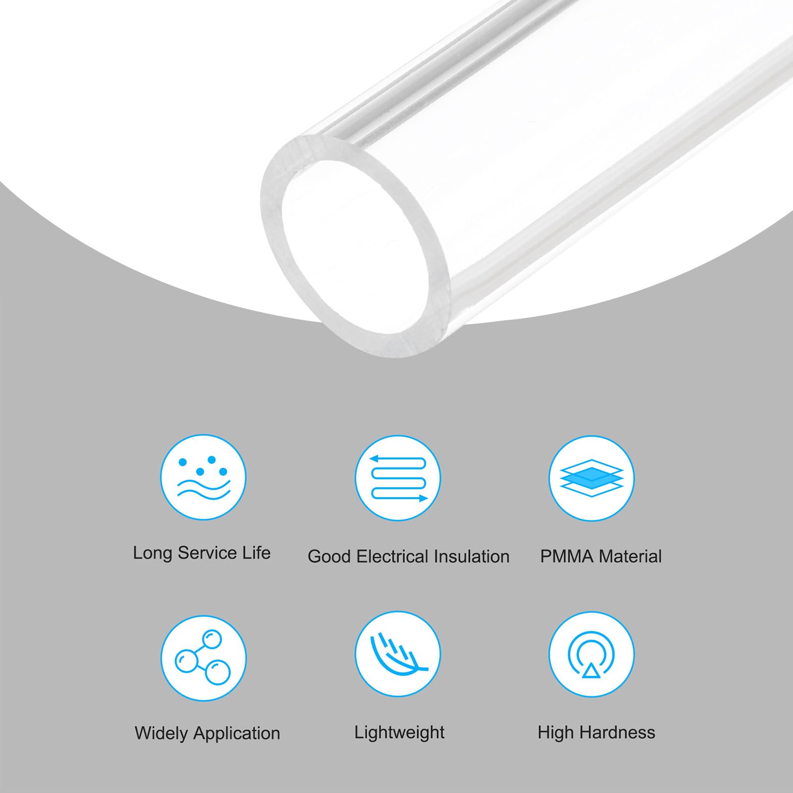 QUARKZMAN PVC Rohr Transparent - 3mm Innendurchmesser 350mm