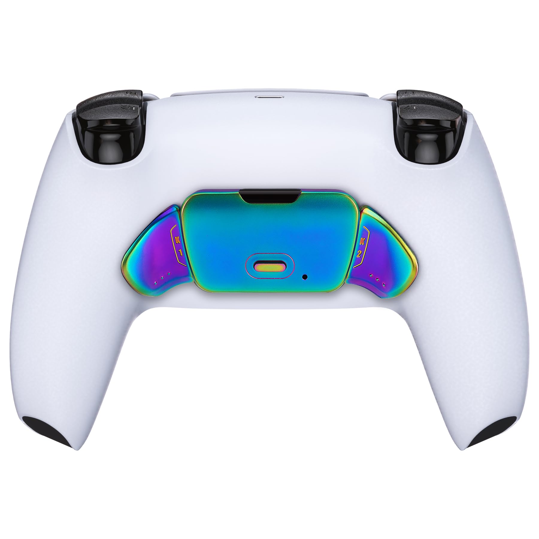 eXtremeRate Palette pour ps5 Manette Rise Remap Kit Bouton Arrière Métal K1 K2-Bleu Vert Violet,Pas Un Remap Kit Complet
