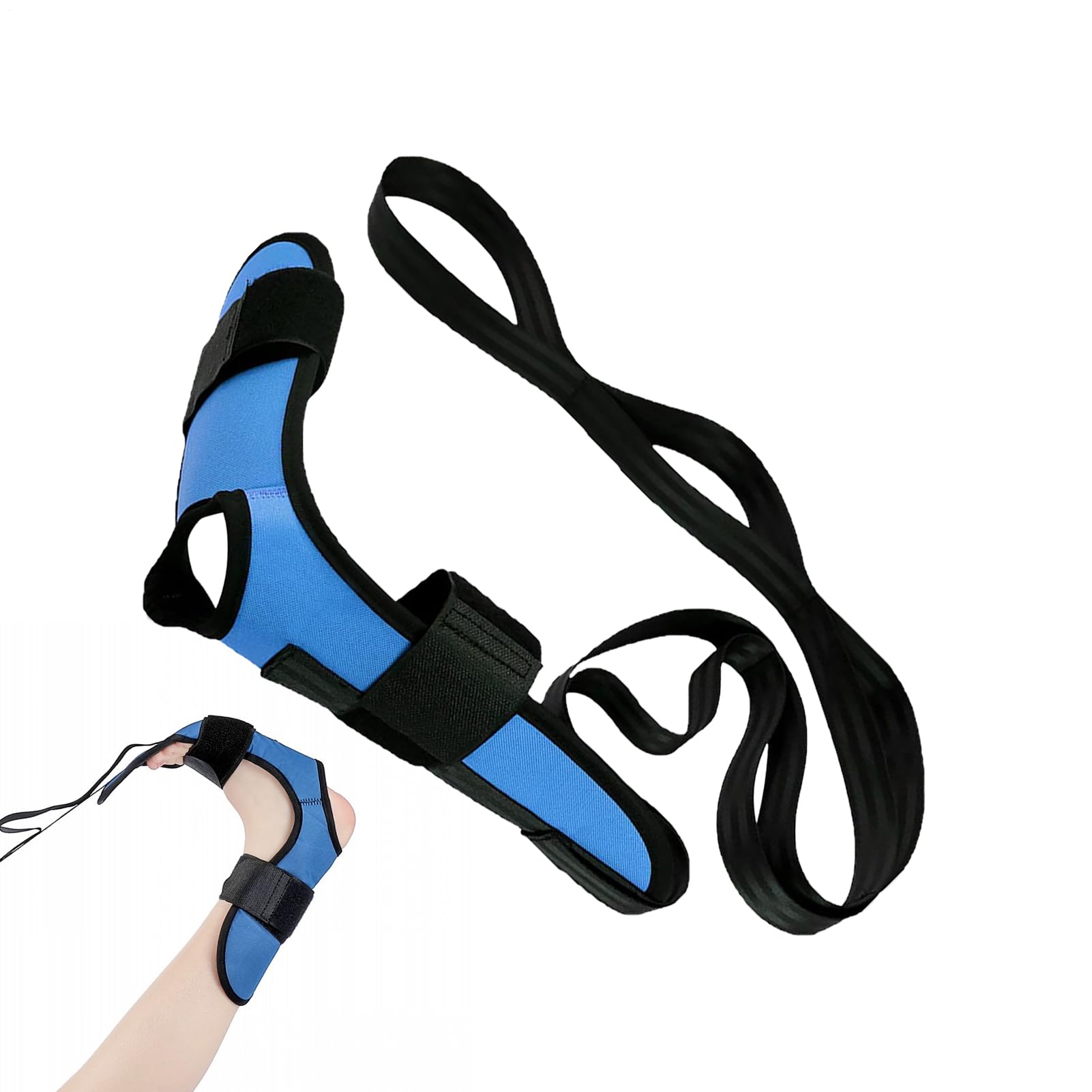 Leg Stretch Strap, Exercise Stretching Belt, Fascia Hamstring Stretcher, Adjustable Loops Flexibility, Ideal for Home Workouts, Pilates, Gymnastics, Women and Men, Multicolor