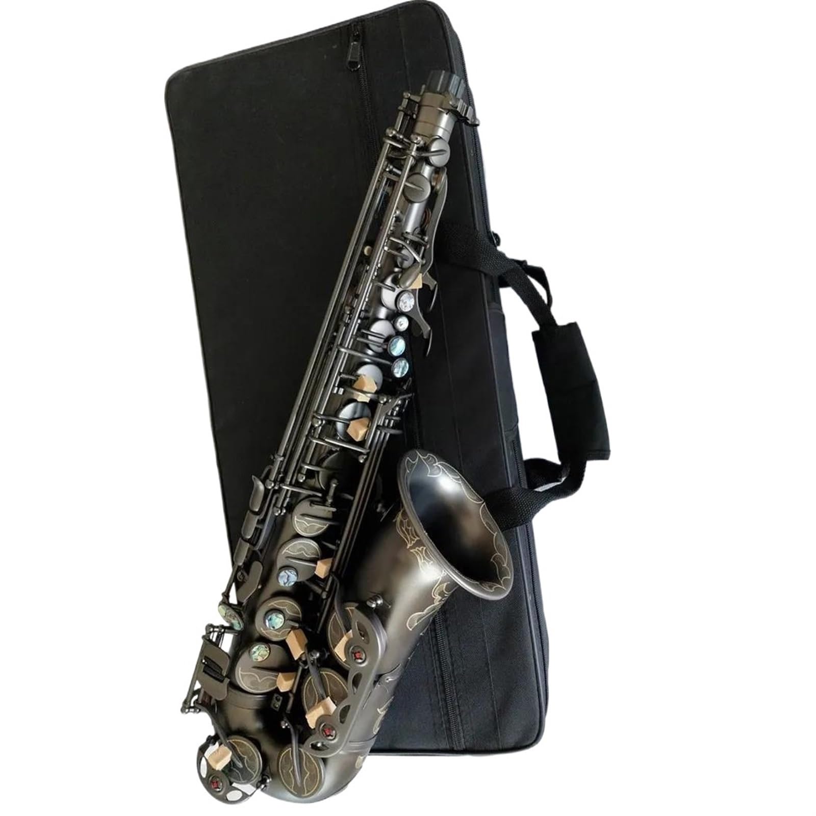 Saxofón Saxofón Alto Mi Bemol Negro Mate Niquelado Instrumentos Musicales Profesionales Saxofón
