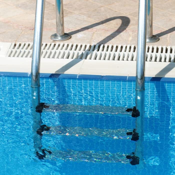Escalera para piscina de acero inoxidable 3 peldaños miniatura 6