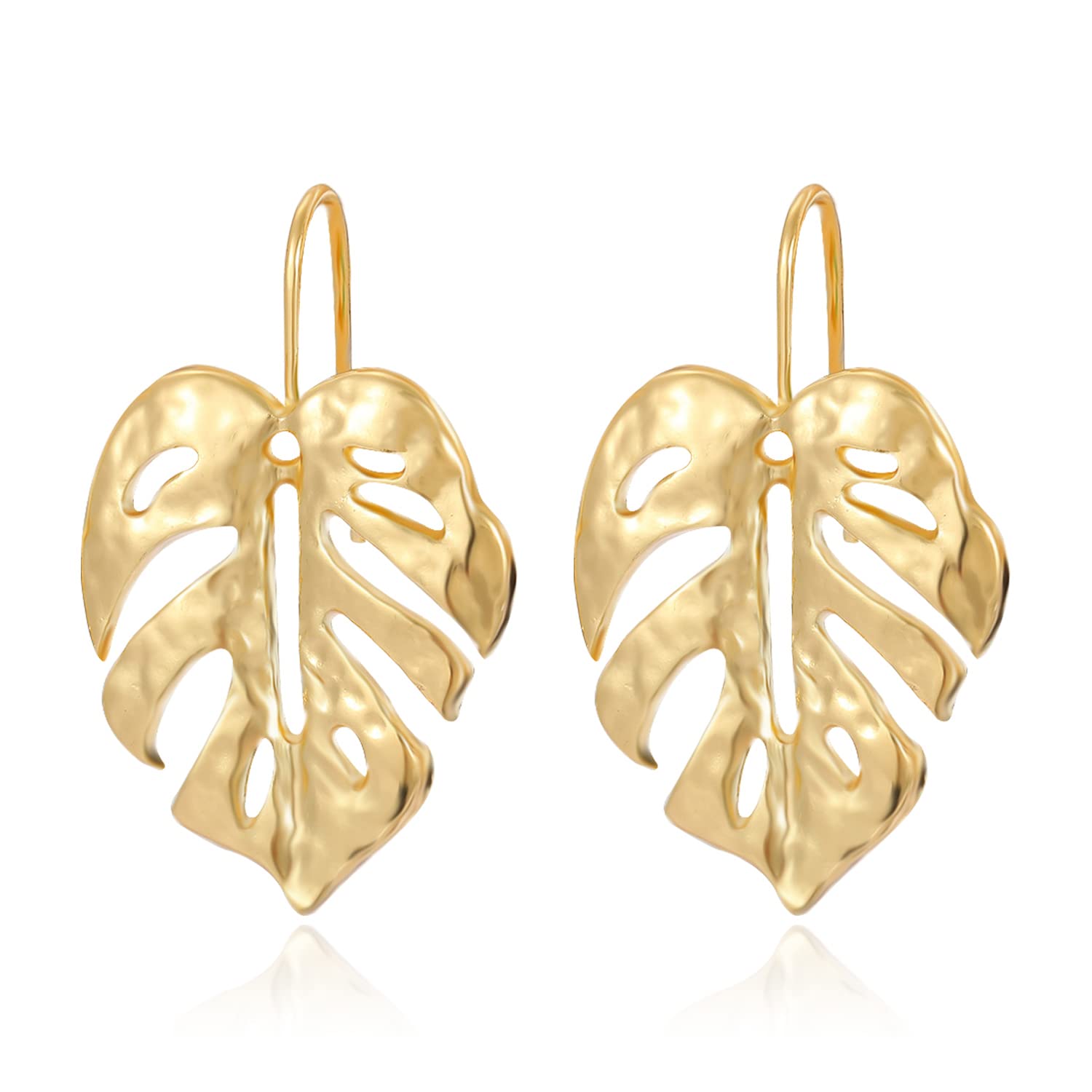 TIANBANGSHI Bohemian Plant Leaf Drop Dangle Earrings Unique Monstera Leaves Dangle Earring Fashion Jewelry for Women Girls
