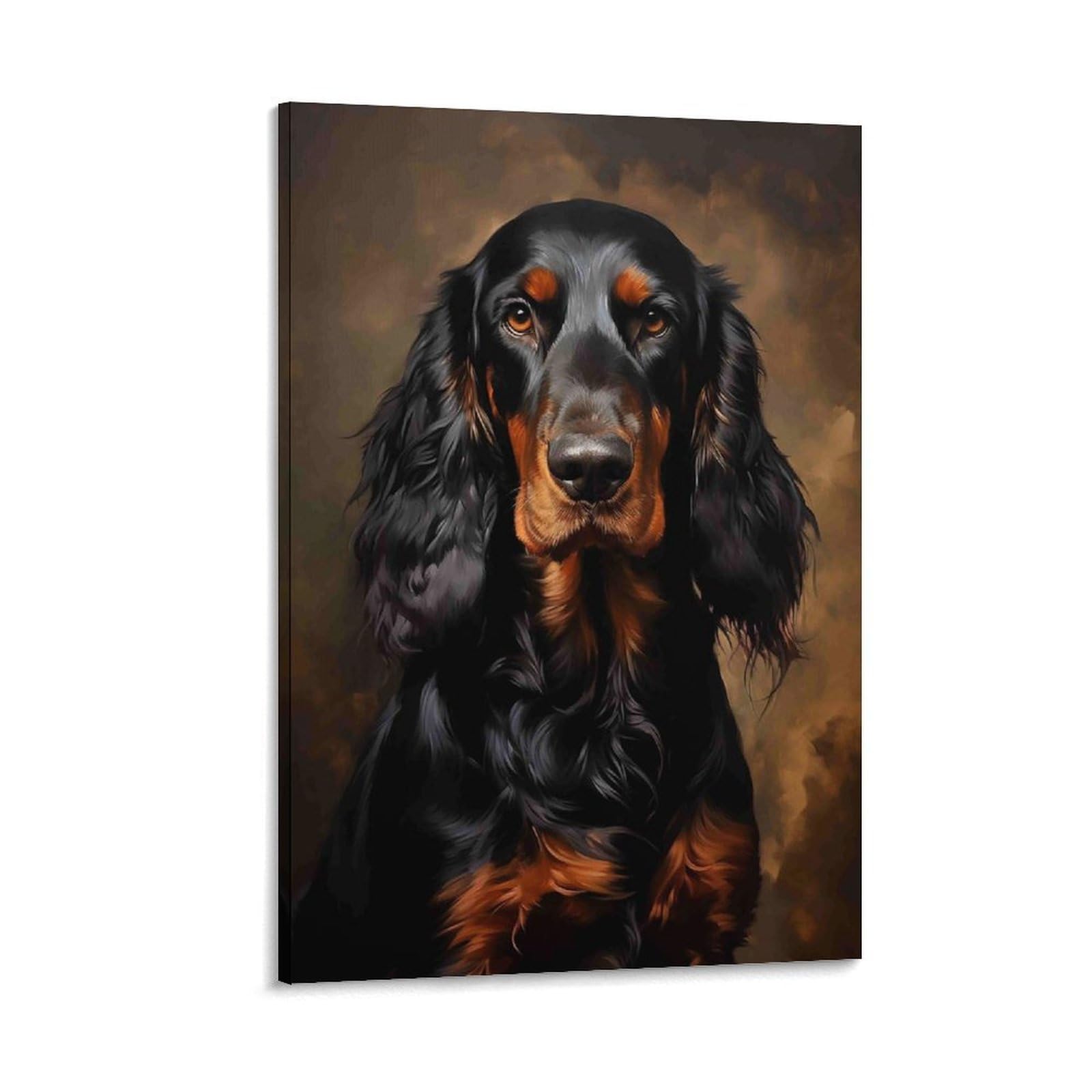 DHBANEIOK Dog Portrait Oil Painting Wall Decor Poster Giclee Canvas Prints Modern Wall Art Picture Wall Hanging for Bedroom Living Room Decor 20x30inch(50x75cm)