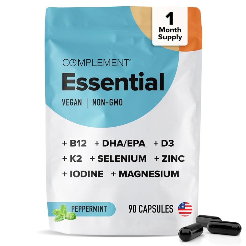 Complement Multivitamínico Vegano com Ômega-3 DHA e EPA, Vitaminas e Minerais, 90 cápsulas