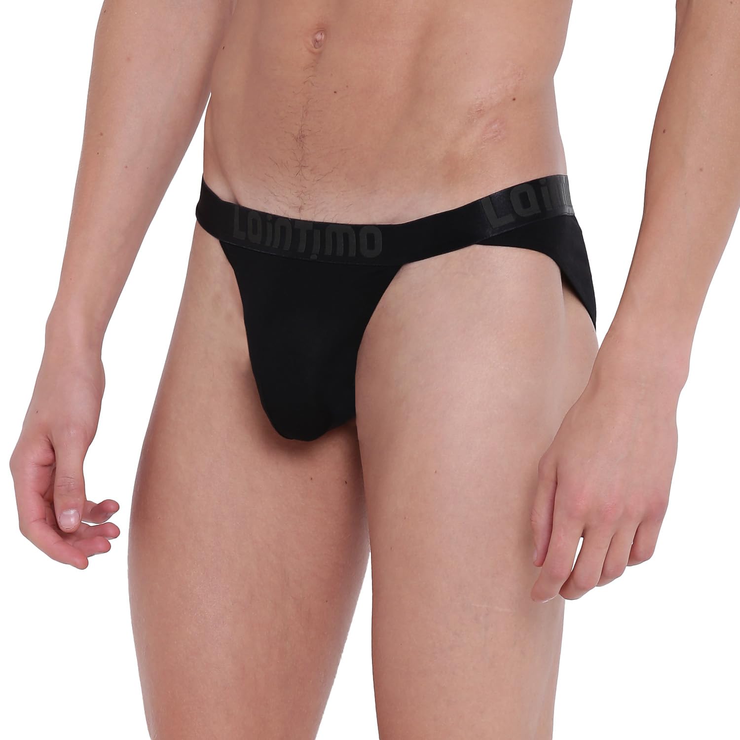 la intimo Men’s Modal Spandex Evil Appeal Bikini Semiseemless Casual Mid Rise Single Layered Brief Underwear (Black)-picture-23