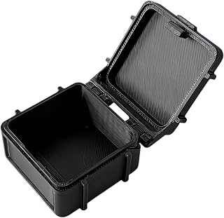 Miniature Tool Box with Hinged Lid for Electronic, Black | Compactly Container with Tight Closure Systems for Loose Nails Pins, Screws Nut Bolts and Tiny Accessories
