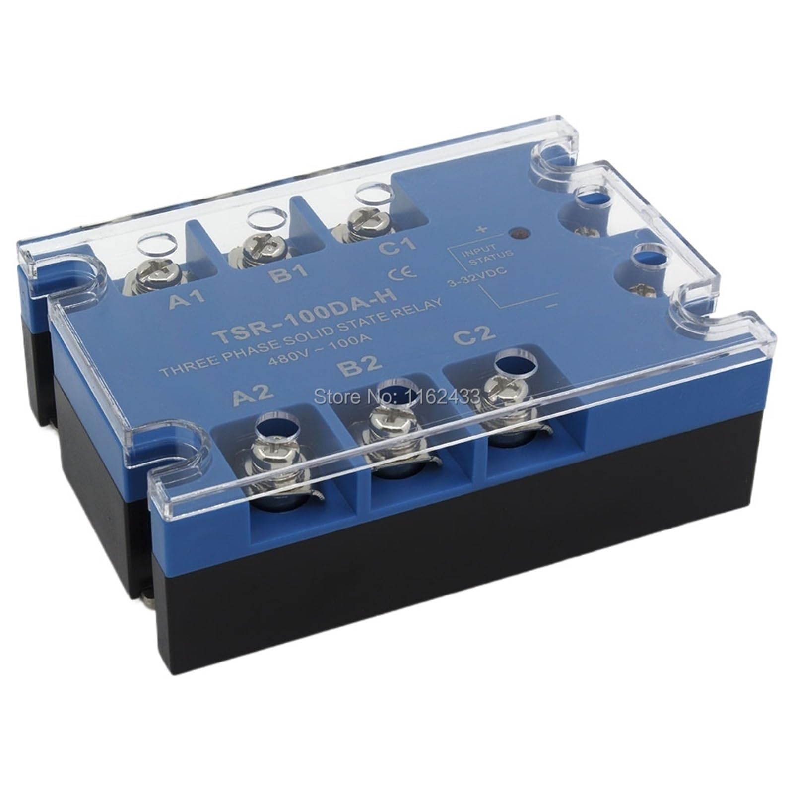 WEUSANXPL TSR-100DA -H Three Phase DC to AC 100A 90-480VAC Solid State Relay/SSR