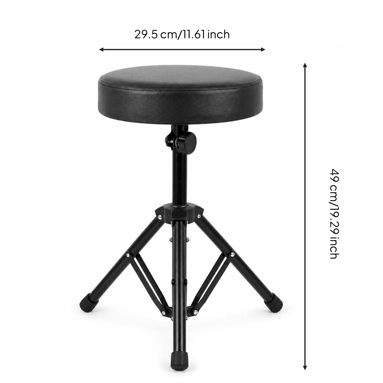 Taburete Batería Regulable Ajustable Taburete Batería con Asiento Acolchado Ajustable Banqueta para Bateristas, Percusionistas, Escenario