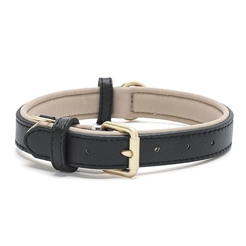 Leather Dog Collar for Small Medium Large Dogs Soft Waterproof