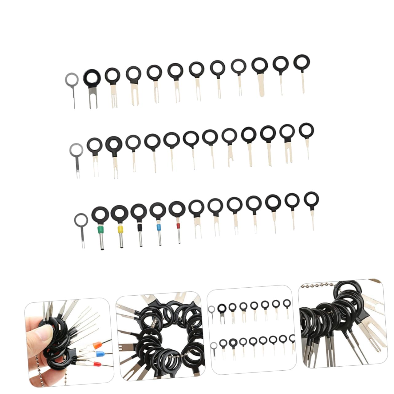 FELTECHELECTR 82pcs Terminal Puller Kit for Wire Harness Repair Safe Easy Removal Tool for Motorcycle and Appliance Connectors Ergonomic Design with Protective Cover