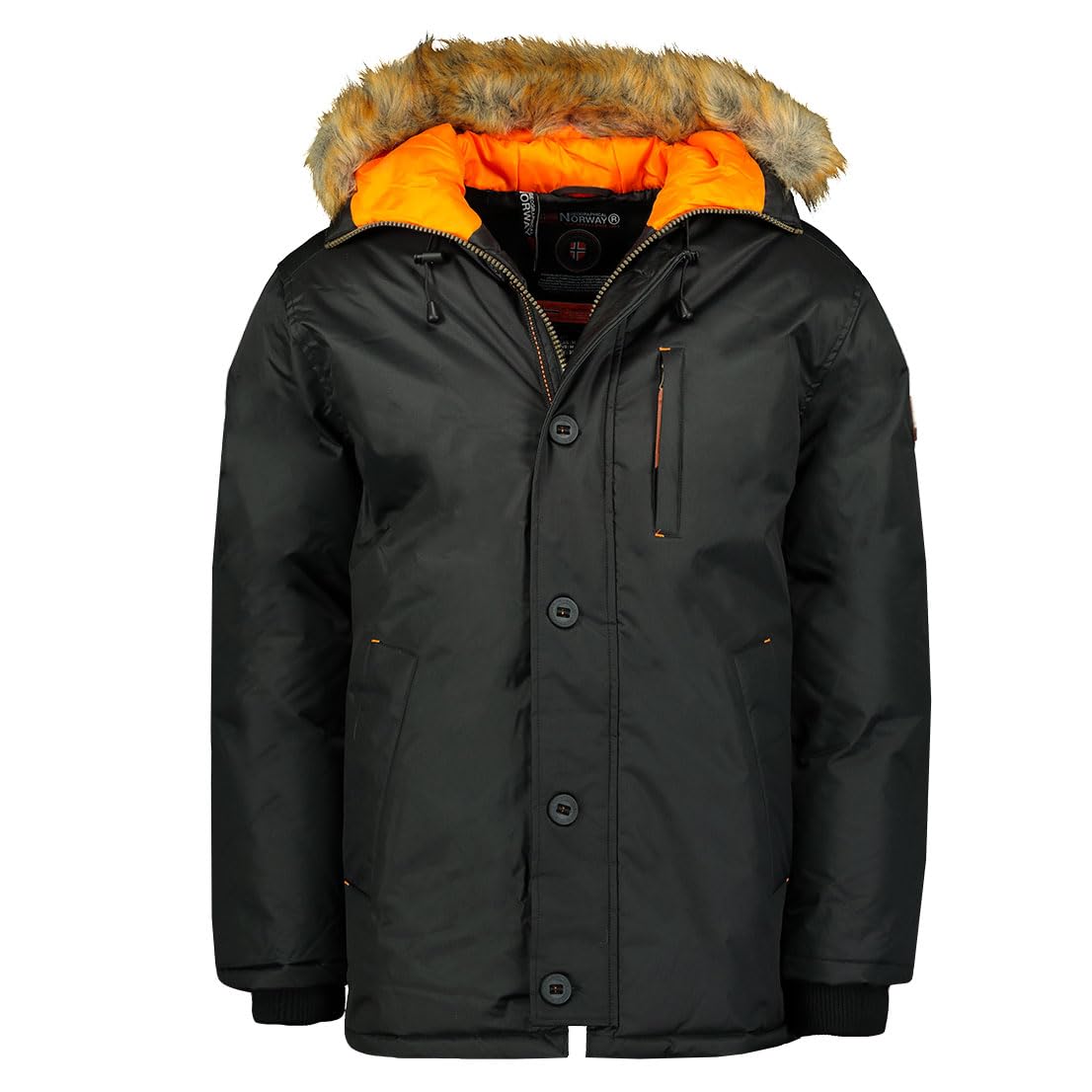 Geographical Norway Men's Black Darwin Parka, Xxl