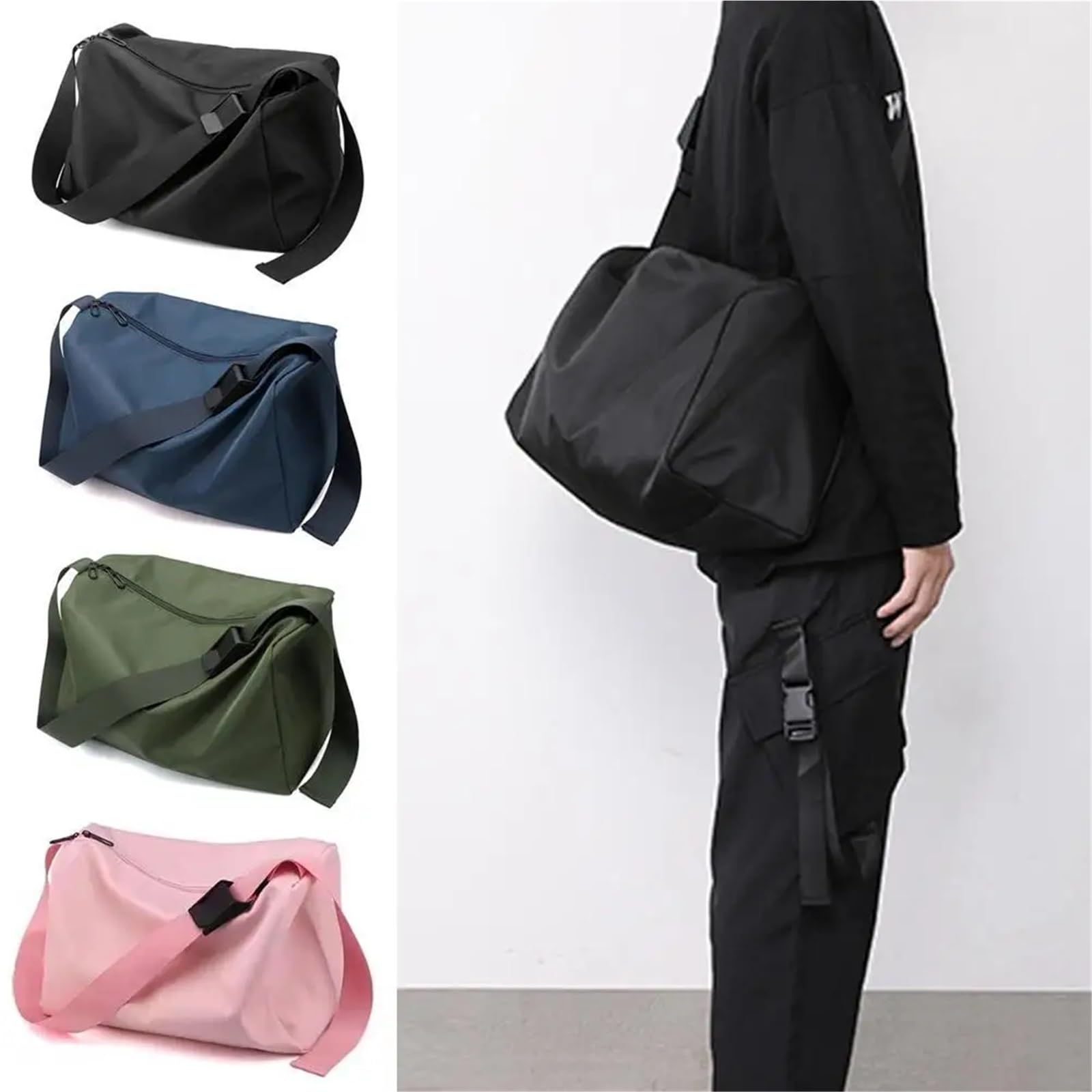 Sport Duffel Tasche 1Pcs Gym wasserdichte Tasche Fitness Training Bag Outdoor Reise Duffle Tasche Freizeit Umhängetasche Yoga Gym Sport Rucksack Für Sport, Reisen und Training(Green)