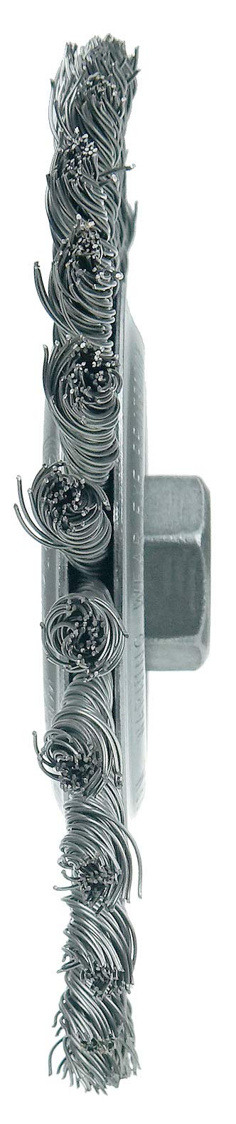 Weiler 09386 Roughneck Jr. - Spazzola per la pulizia della saldatura, con filo di acciaio da 0,23 cm, dado UNC da 5/8"-11 (confezione da 10)